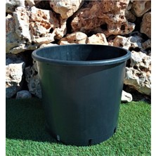 Odea Tr Siyah Üretim Saksısı 35 Lt 5 Adet Yuvarlak Saksı Çiçek Saksısı Plastik Saksı Yetiştirme Saksısı Siyah