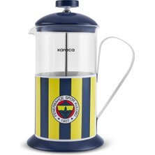 Tr x Fenerbahçe Lisanslı Bitki Çayı ve Filtre Kahve Demliği French Press 600 ml