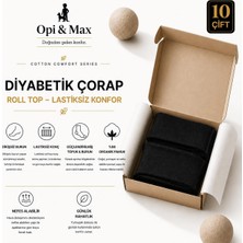Odea Tr %98 Organik Pamuk Kadin Erkek Diyabetik Şeker Lastiksiz Çorap