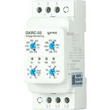 Entes Gkrc-03 Gerilim Koruma Rölesi 3 Faz 400V Nötrsüz Ayarlı Aşırı ve Düşük Gerilim 1 C/o 8A
