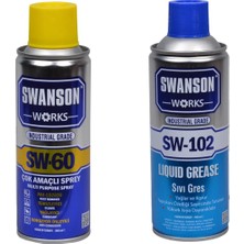 Tr Sıvı Gres Dişli Zincir Yağlayıcı + Sw-60 Çok Amaçlı Multi Sprey Ikili Set 400 ml 102-SW