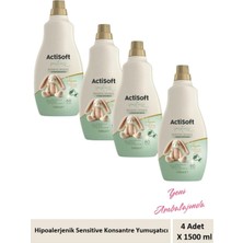 Tr Hipoalerjenik Sensitive Konsantre Çamaşır Yumuşatıcı 1500 ml x 4 Adet