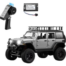 Odea Tr MN128 1/12 Jeep Wrangler Rubicon 4WD Rc Model Crawler Offroad Truck Uzaktan Kumandalı Araba Rtr Gümüş+Dahili Işık Seti