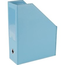 Tr Magazinlik Suni Deri Masa Üstü Evrak/dosya Düzenleyici 23 * 30 * 9 Cm. Turkuaz