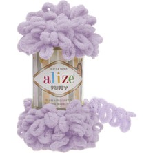 Odea Tr Alize Puffy El Örgü Ipi, Parmak Örgü Ipi 5 Adet (Açık Lila 27)