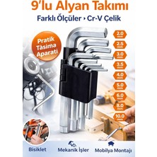 Odea Tr 9'lu Alyan Takımı, Crv Çelik, 2.0-10.0 Mm, Pratik Taşıma Aparatlı
