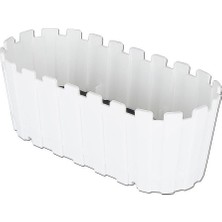 Odea Tr Akasya Balkon Saksı 30 cm 3 Litre (Beyaz)