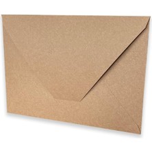 Tr 50 Adet Kraft Kapaklı Düğün, Nikah ve Nişan Davetiye Zarfı - 14X20 cm