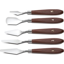 Tr 5 Li Metal Spatula Seti, Çelik Spatul, Akrilik, Yağlı Boya, Hobi Çalışmaları