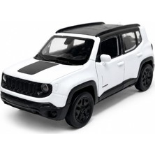 Odea Tr 1:36 Jeep Renegade Trailhawk Beyaz Çek Bırak Diecast Metal Model Araba