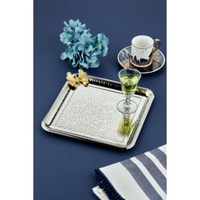 Odea Tr Özel Lüx Kare Paslanmaz Çelik Tepsi, 120 Cm, Metal CKR-3174