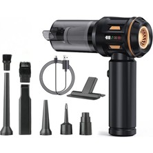 Odea Tr Araç Süpürgesi, 17000 Pa Ultra Güçlü Motor, 8 Adet Başlık, 3 Kademe Hız Ayarı, Taşıma Çantalı, 6000 Mah Batarya Kapasitesi, Üfleme, Çekme, Vakum ve Şişirme Fonksiyonu, Ev Ofis Iş Yeri Için Oto Süpü