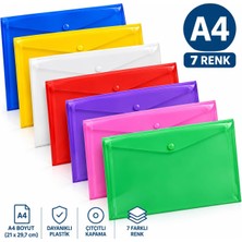 Tr A4 Çıtçıtlı Zarf Dosya (7, Çok Renkli)