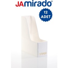 Tr Mg 101 A4 Plastik Dikey Magazinlik Klasör, Beyaz, 12'li Set