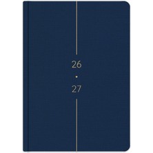 Odea Tr 2026-2027 A5 Keten Akademik Ajanda 15X21 cm - 17 Aylık Lacivert