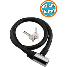 Odea Tr Bisiklet Çelik Kilidi 80 cm Halat Zincir Kilit Motosiklet Kilit Çap 14 Ø Hırsız Önleme Güvenlik