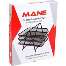 Odea Tr Mane Metal Evrak Rafı 3'lü Dayanıklı Evrak Düzenleme Yardımcısı