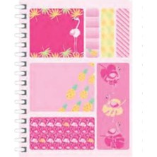Odea Tr Flamingo Bloknot + Index + Yapışkanlı Not Kağıdı Seti, Pembe, 24 Adet