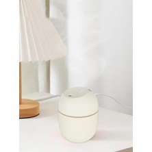 Odea Tr Mukko Home USB Şarjlı Mini Humidifier Renkli Ledli ve Taşınabilir Hava Nemlendirici Araç Için,beyaz