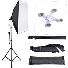 Odea Tr 50X70CM Softbox 4 Duylu Tekli Sürekli Işık Seti 50X70 4 Duylu Softbox Foto Video Işık
