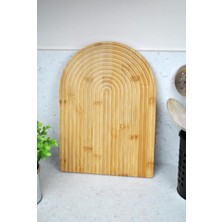 Odea Tr Bambu Gökkuşağı Sunum Tahtası Dalgalı Dekoratif Peynir Servis Tepsi- 32X24 cm
