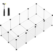 Odea Tr Dış Mekan Muhafazası, Zemin Panelleri, Oyun Parkı, Kobay Muhafazası, Plastikten Yapılmış, Hamster, Tavşan, Kirpi Muhafazası, 143 x 73 x 46 Cm, Beyaz LPC02W