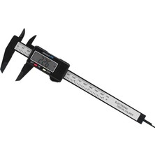 Odea Tr Dijital Kumpas Plastik Çene 150 mm LCD Ekran Lastik Derinlik Çap Ölçme 0.2 mm Hassasiyet Inç Ölçüm