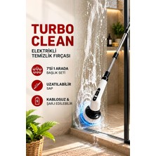 Odea Tr Turbo Clean Elektrikli Temizlik Fırçası 7 Başlıklı Kablosuz Şarjlı Döner Fırça