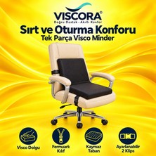 Odea Tr Vıscora Visco Bel Destek ve Oturma Minderi – Ev, Ofis ve Araç Için Tek Parça, Kaymaz Tabanlı ve Klipsli