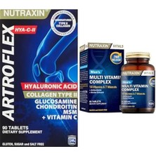 Odea Tr Nutraxin Artroflex Hya-C-Iı Hyaluronik Asit Glukozamin Kondrotin Içeren Takviye Edici Gıda (1 x 90 Tablet) ve Nutraxin Men's Multi Vitamin Complex 60 Tablet Takviye Edici Gıda