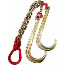 Odea Tr Kaldırma Zincirleri, Ağır Hizmet Tipi Çekme Halatı 4t/5t - Kamyon Için J Tipi Çift Kancalı Çekme Zinciri, Kurtarma, Kaldırma ve Transfer Için Dayanıklı Çekme Kancası