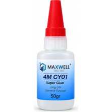 Odea Tr 4m CY01 Siyanoakrilat Bazlı Hızlı Şeffaf Yapıştırıcı 50 gr – Deri, Karton, Mantar, Ahşap, Köpük, Plastik ve Metal Uyumlu