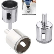 Odea Tr Mermer Granit Fayans Cam Yuvarlak Delme Pancı 30 33 35MM Elmas Uç Delik Açma Matkap Karot 3 Parça
