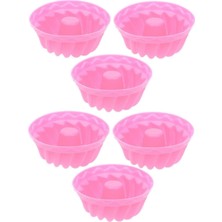Odea Tr Baroness Silikon 6 Lı Göbekli Muffin Mini Kek Kalıbı (Pembe)