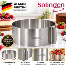 Odea Tr Alman Üretimi Ayarlanabilir Paslanmaz Çelik Pasta Çemberi, Yuvarlak Pasta ve Cheesecake Kalıbı, Ayarlanabilir Çaplı Kek ve Tatlı Hazırlama Halkası, Profesyonel Pastacılık ve Mutfak Kullanımı