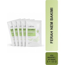 Odea Tr Cucumber Salatalık Yüz Maskesi, 5X15 Gr, Kağıt Yüz Maskesi