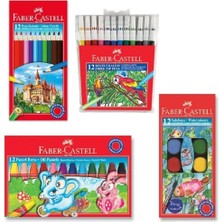 Odea Tr Faber Castell Faber-Castell 4'lü Boya Seti (12'li Kuru-Sulu-Pastel-Keçeli Boya)