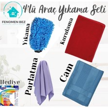 Odea Tr 4'lü Mucize Araba Yıkama Mikrofiber Temizlik Bezi Seti