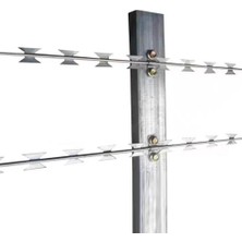 Odea Tr Dikenli Tel Çit, 10 Adet Galvanizli Tıraş Makinesi Tel, Eskrim Için Yüksek Güvenlikli Dikenli Tel, Arka Bahçe, Çiftlik, Bahçe Için Hava Koşullarına Dayanıklı Tıraş Makinesi Şeridi - 80FT Toplam
