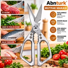 Odea Tr Paslanmaz Çelik Ergonomik Tasarımlı Çok Amaçlı Mutfak Makası 23,5cm Bugüne Kadar Üretilmiş Mutfak Makaslarının En Iyisi Kalitelisi