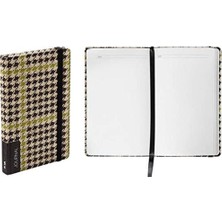 Odea Tr PT320P Kumaş Ekose Balıksırtı Desenli A5 Defter Çizgisiz