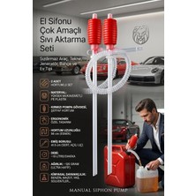 Odea Tr 2 Adet Profesyonel Manuel Sıvı Transfer Sifon Pompası Seti - Benzin, Mazot, Yağ, Su ve Kimyasal Uyumlu Taşınabilir Çiftli El Pompası (56 cm Hortum, Dakikada 10 Litre Akış Hızı) 719951