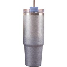 Odea Tr 304 L Çelik Mavi Işıltılı 890 ml Pipetli Soğuk Sıcak El Termos CIN940MV