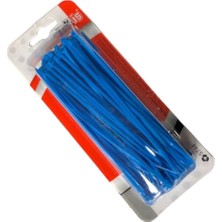 Odea Tr Tek-Iş Mavi Plastik Kablo Bağı | 140MM x 2.5mm | 100 Adet | Cırt Kelepçe Seti | Kablo Toplayıcı ve Düzenleyici