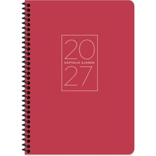 Odea Tr 2027-17 * 24 Spiralli Haftalık Ajanda - Kırmızı