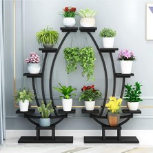 Odea Tr Asmak Için Kancalı Bu Yüksek Metal Bitki Rafı, Oda Çiçekleri Için Çok Yönlü Bir Stanttır ve Oturma Odası ve Balkon Için Köşe Rafı Olarak Uygundur