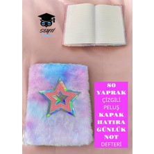 Odea Tr A5 (14X20 Cm) Ebat 80 Yaprak Çizgili Peluş Kapak Hatıra Günlük Not Defteri8