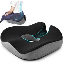 Odea Tr Kuyruk Kemiği Ağrısı Için Içbükey U Yüzey Donut Yastığı Beşiği Kuyruk Kemiği Pelvis Üzerindeki Basıncı Azaltır - Ofis, Araba, Ev Koltuğu Için Hemoroid Yastığı - Siyah/gri