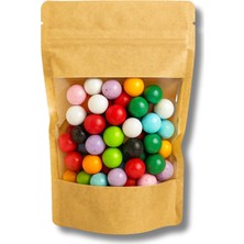 Odea Tr Kraft Geniş Pencereli Doypack, Zip Kilitli, Dik Duran, Gıda Saklama Torbası (100, 13X22,5)