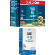 Odea Tr Ocean Krill Oil 500 Mg 30 Kapsül + Ocean Plus 3 Al 2 Öde 1200 Mg Balık Yağı 90 Kapsül 109338-1-101892-1